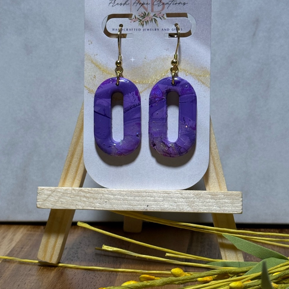 Purple Dangle Earrings